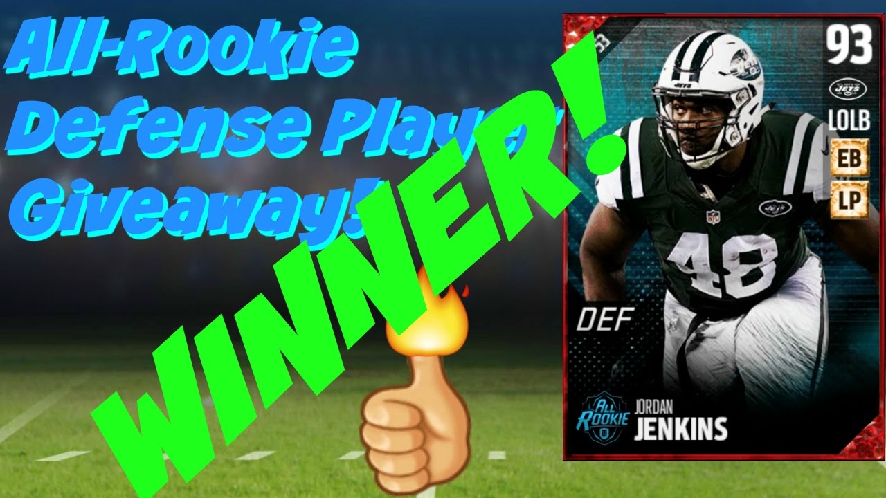 Jordan Jenkins All-Rookie Giveaway! MUT 17 FREE elites!