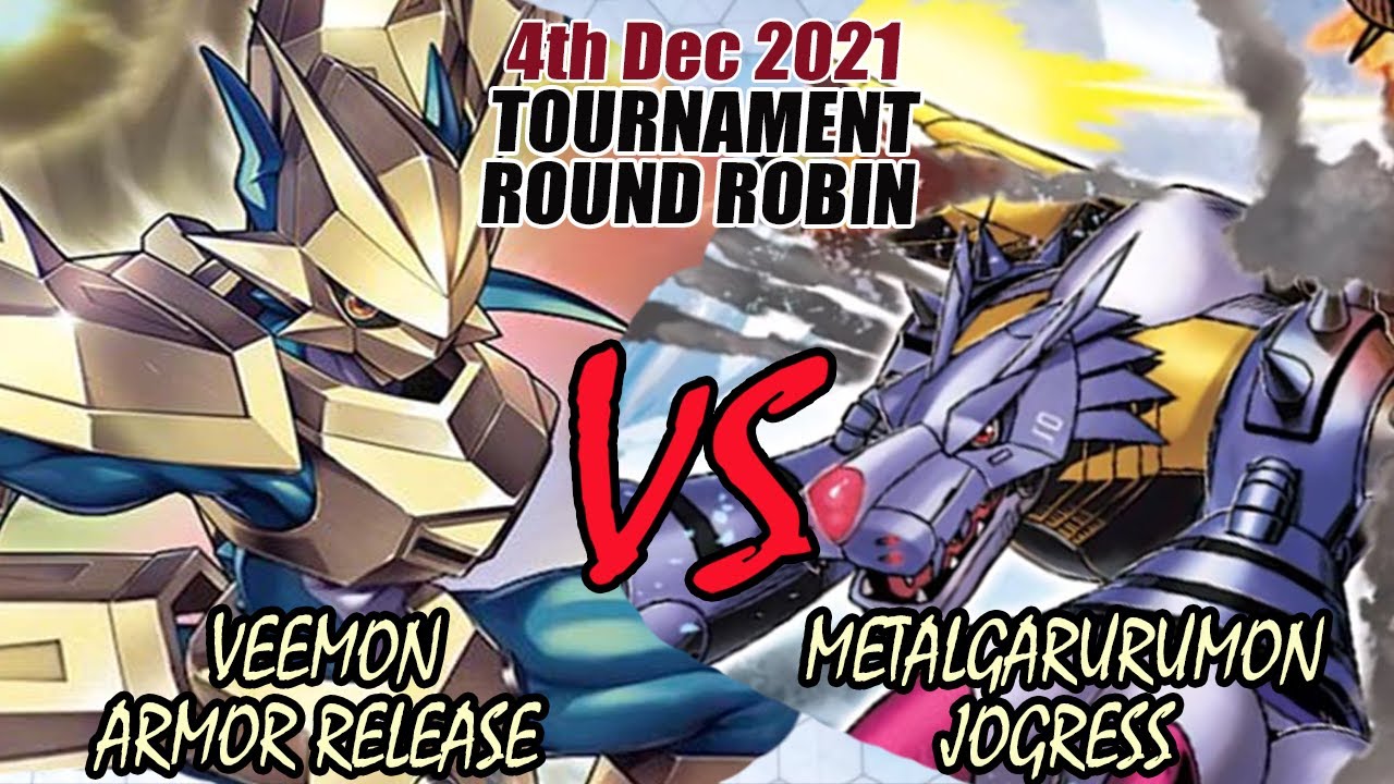 Digimon TCG Veemon Armor Release Vs Metalgarurmon Jogress Round Robin BO3! - 4th December 2021