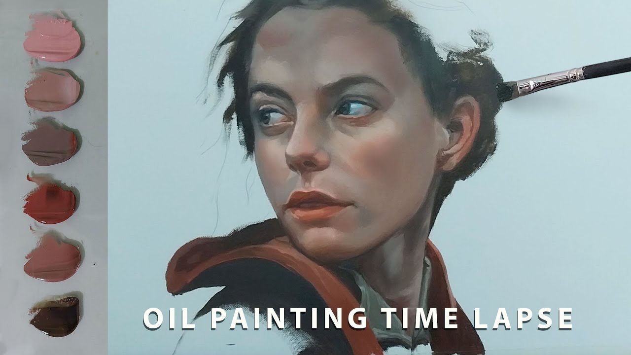 Oil Painting  Time Lapse | How to paint a realistic Portrait | Dulam Srinivas art