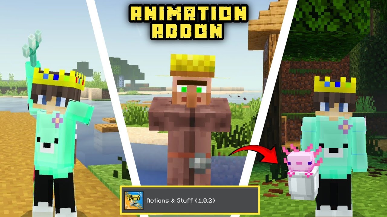 Best Animation Mod for Minecraft Pe 1.21+ 🔥(Realistic Animations 😍)