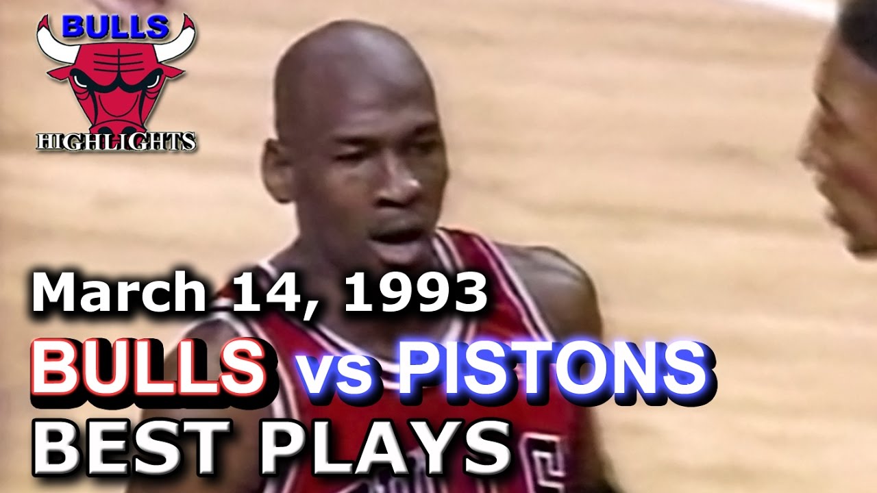 March 14 1993 Bulls vs Pistons highlights