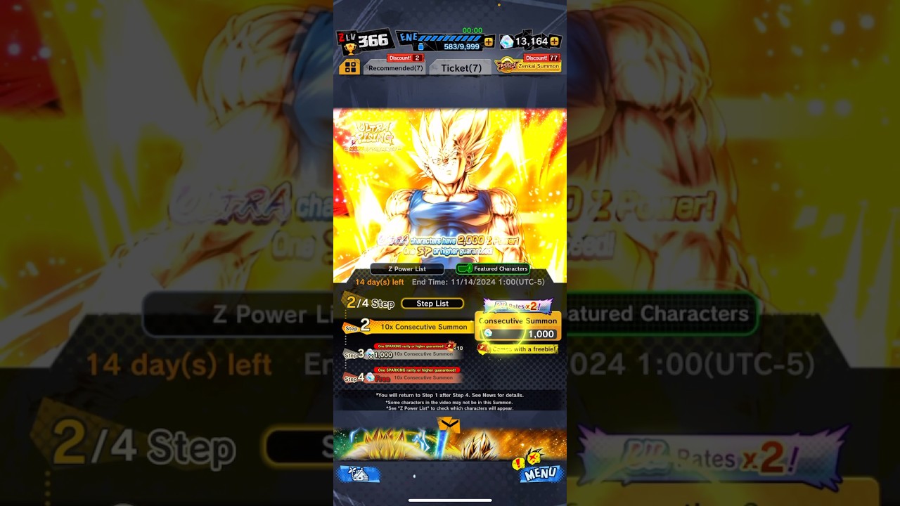 ULTRA MAJIN VEGETA SUMMON!! #dragonballlengends #dbl #majinvegeta #vegeta #shorts