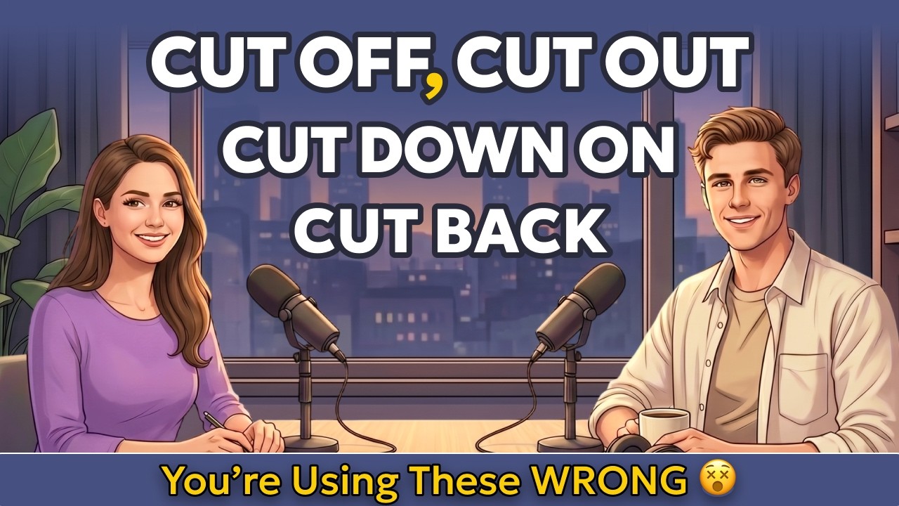 Cut Off, Cut Out, Cut Down On & Cut Back | Stop Confusing These English Phrases | English Podcast