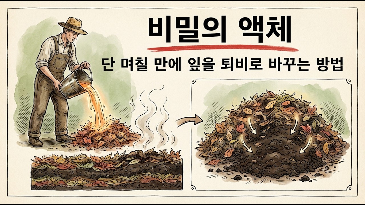잎을 단 며칠 만에 퇴비로 바꾸는 비밀 액체