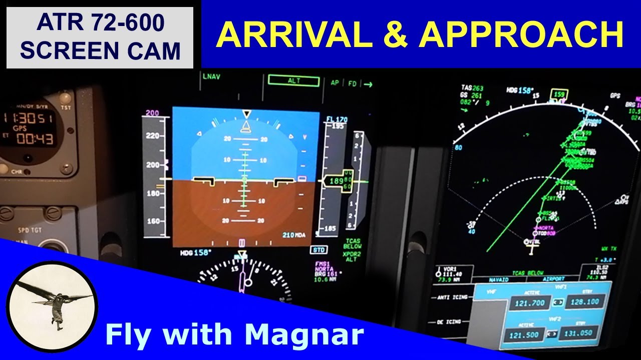 ATR 72-600 arrival and approach - an instrument view