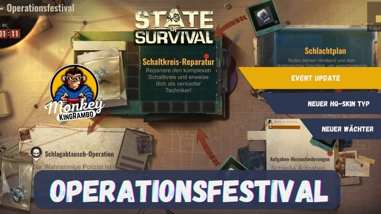 STATE OF SURVIVAL: EVENT UPDATE - &Auml;NDERUNGEN AM OPERATIONSFESTIVAL