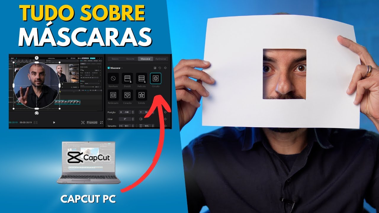 Função Mascarar no CapCut Pc. Como funciona? Tutorial completo. Picture-in-picture (PIP) e EFEITOS
