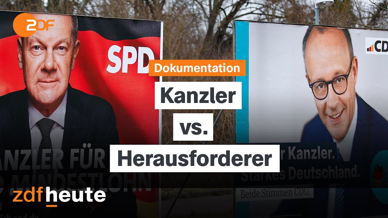 Dokumentation: Scholz und Merz im Wahlkampf