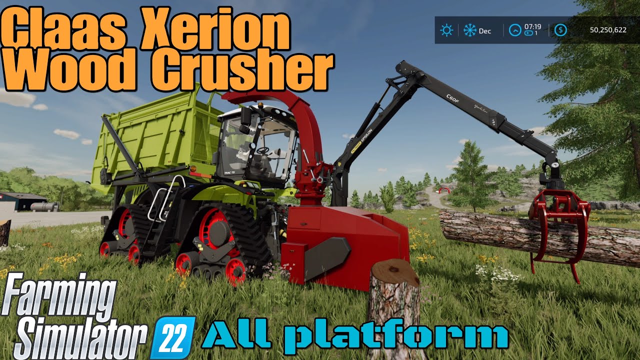 Claas Xerion Wood Crusher / Mod for all platforms on FS22