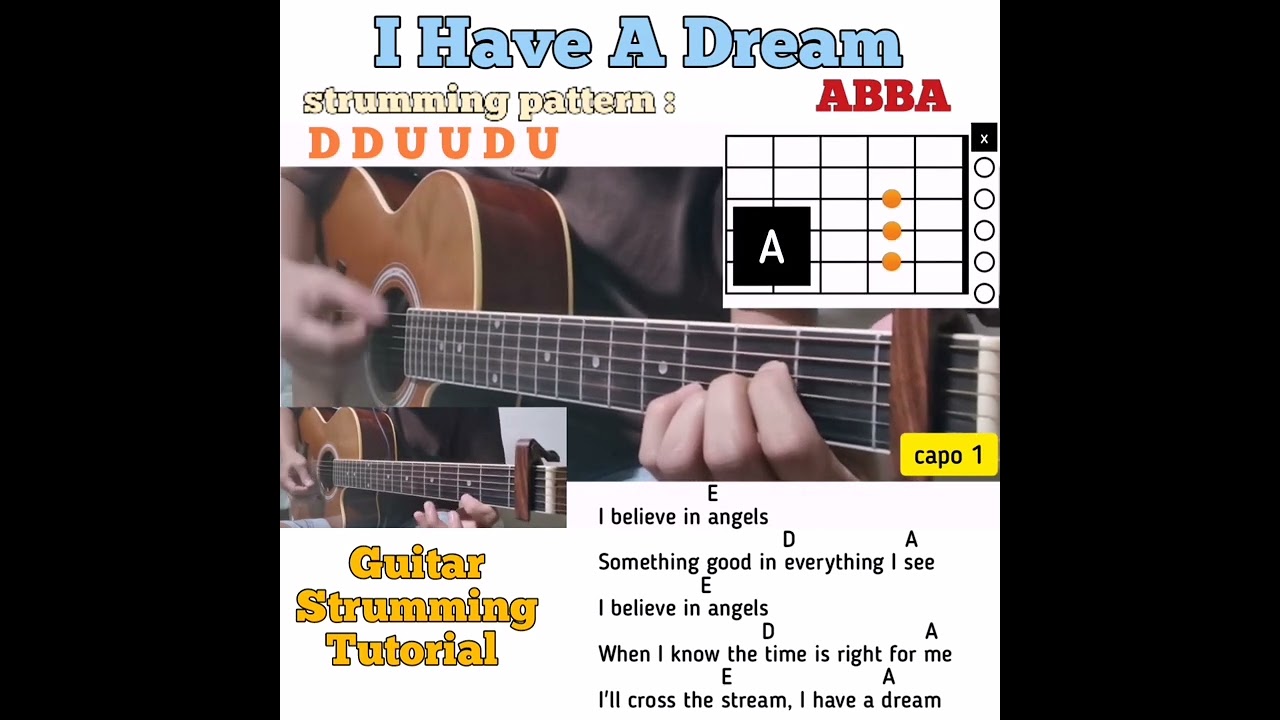 I Have A Dream - ABBA guitar chords w/ lyrics & strumming tutorial