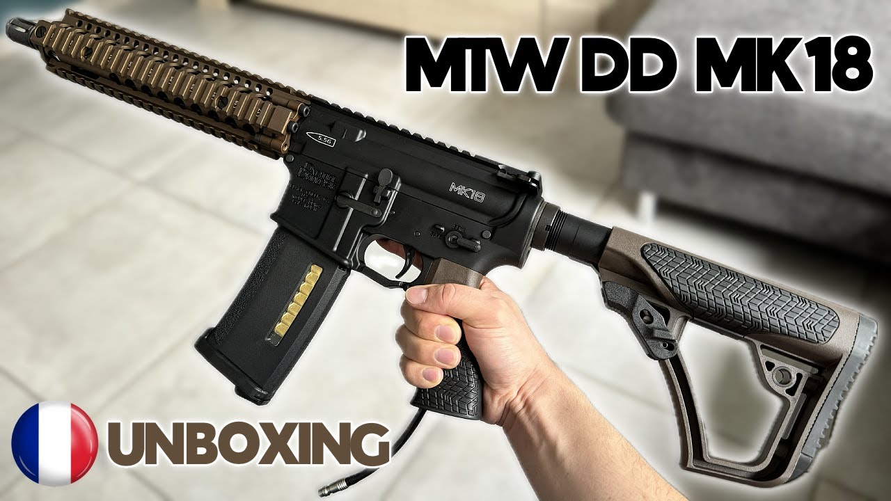 AIRSOFT Unboxing Wolverine MTW MK18 Milspec Brown Daniel Defense