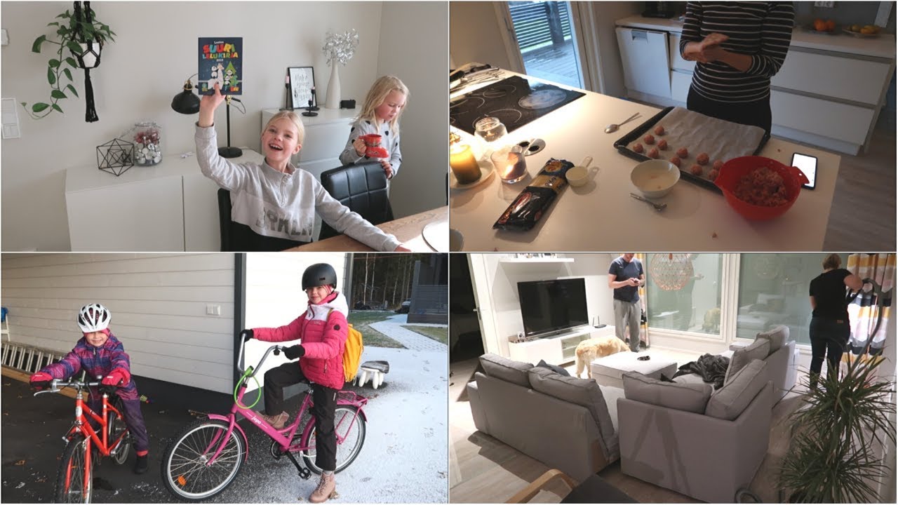 Itse tehdyt lihapullat ja tyttöjen askartelua | Kahden päivän vlogi