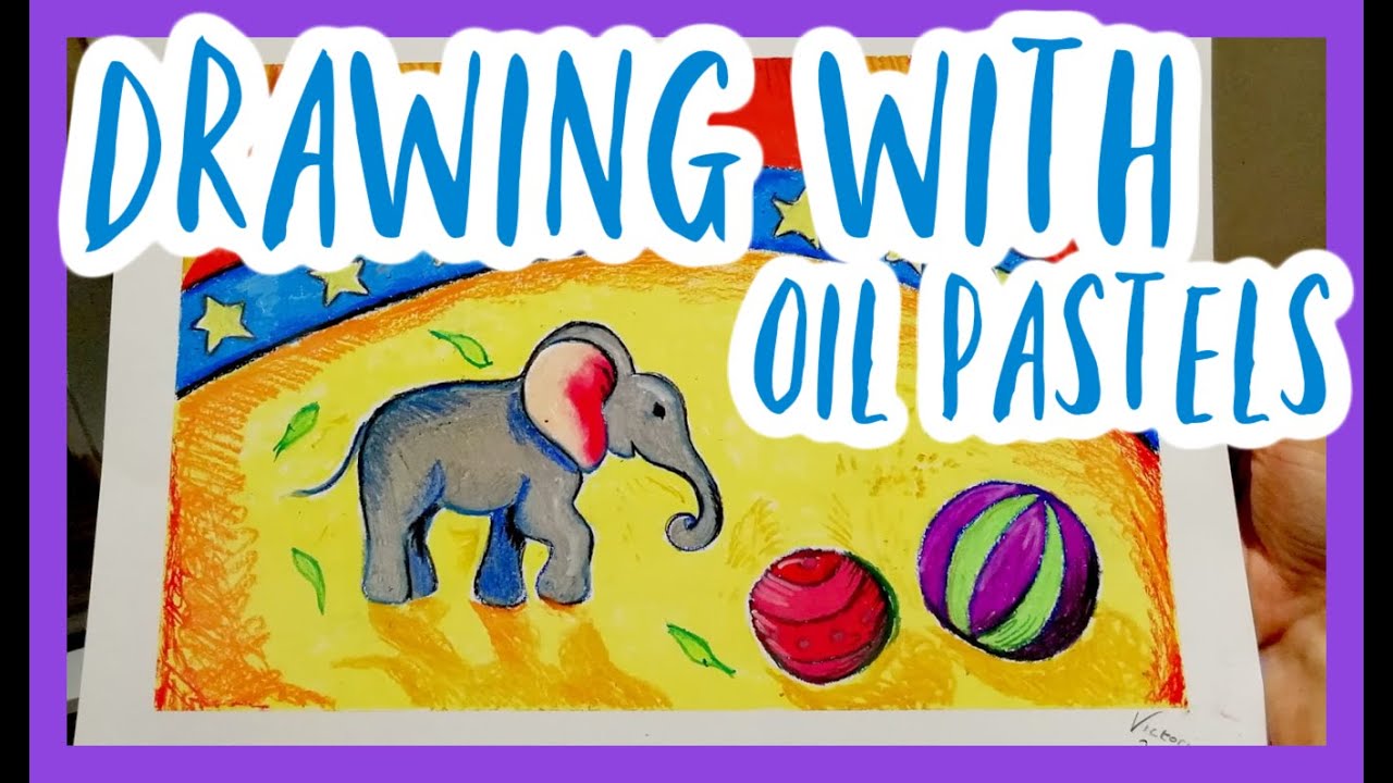Animal themed Oil Pastel drawing Tutorial