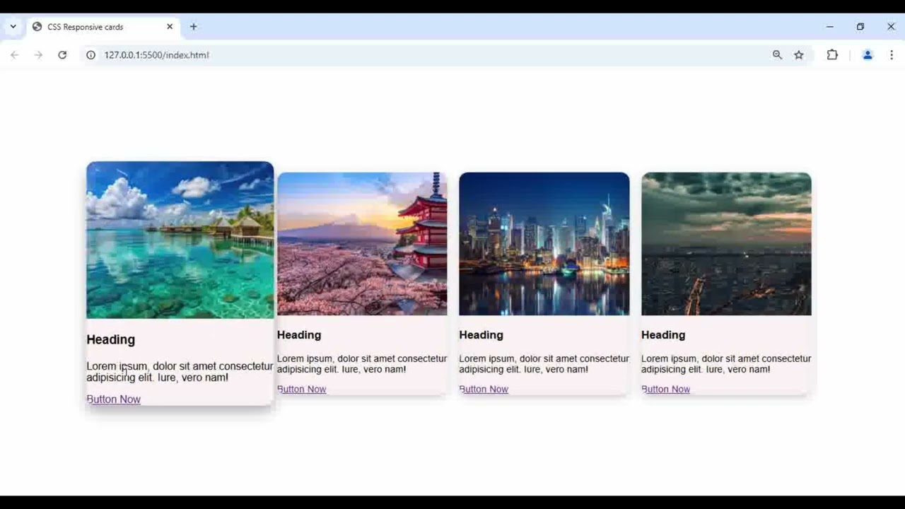 CSS Responsive Card Design || Card desgin HTML & CSS