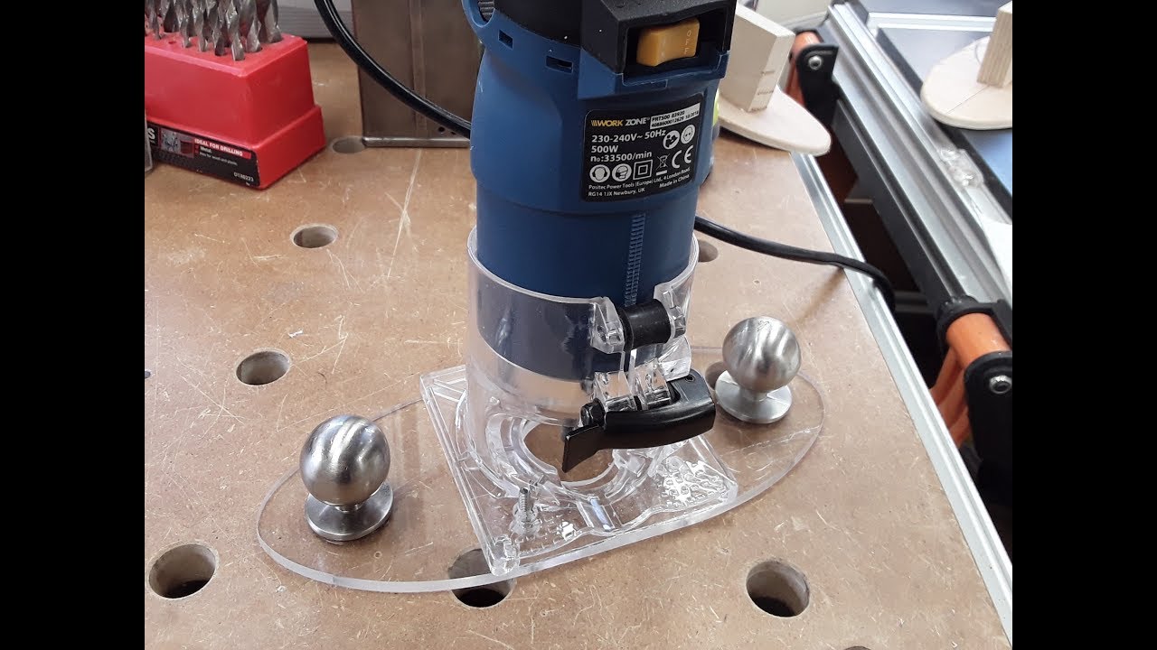 the small shed #95b - Aldi Workzone clear router base