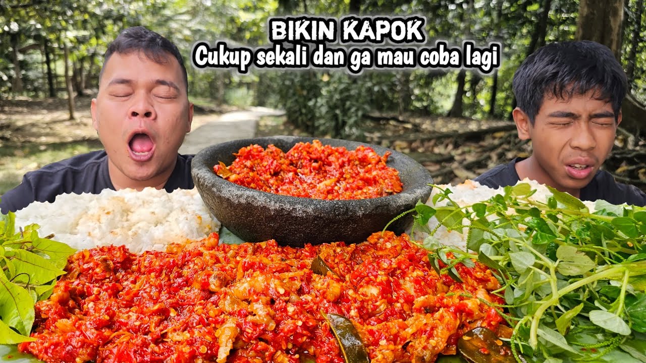 PEDASNYA EDAN TAPI NAGIH ! MUKBANG CEKER TANPA TULANG EKSTRA PEDAS + ANEKA SAMBEL CUMI TERI