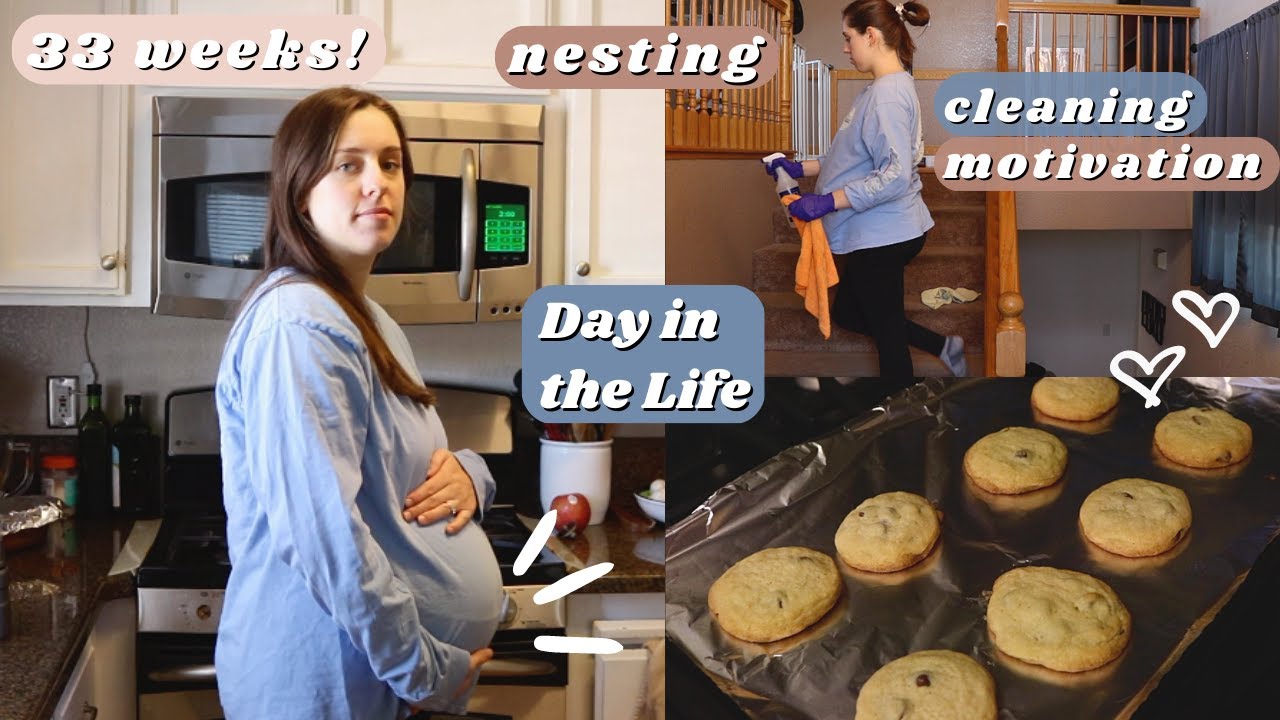 33 Weeks Pregnant and Nesting | Mom of three VLOG | SAHM Cleaning Motivation