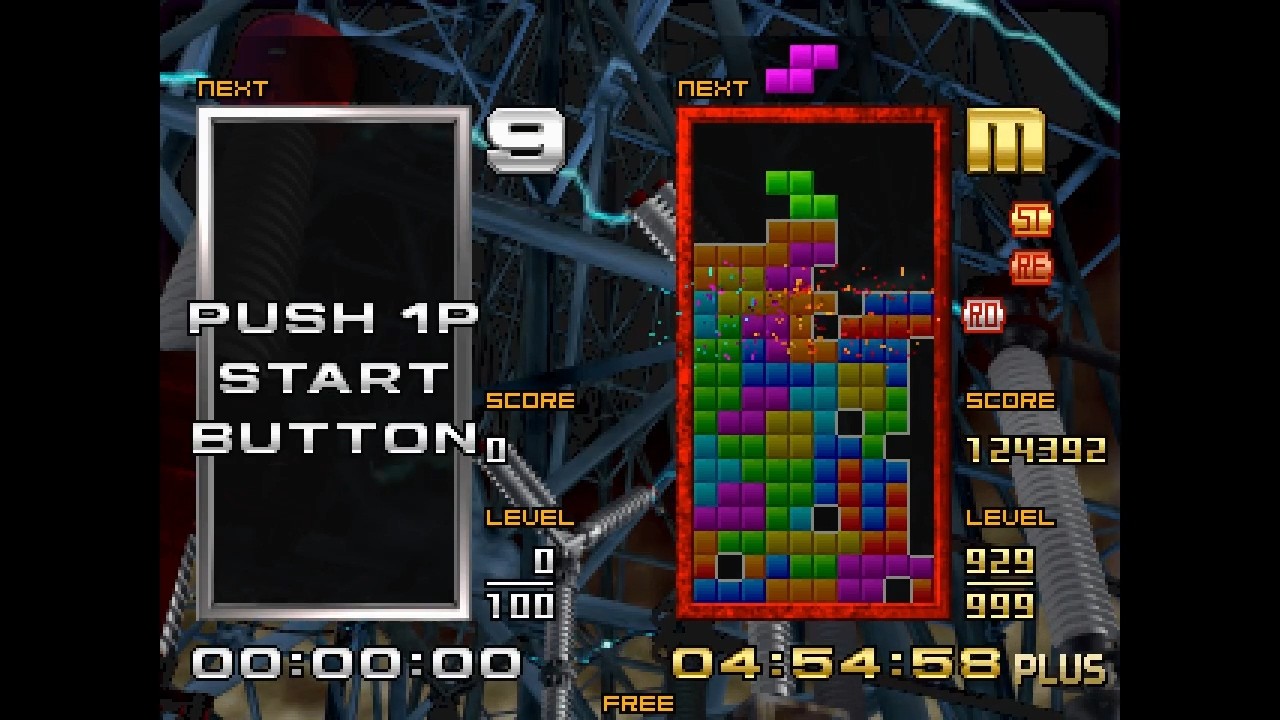Tetris TGM2+ Death GM in 5:14.98
