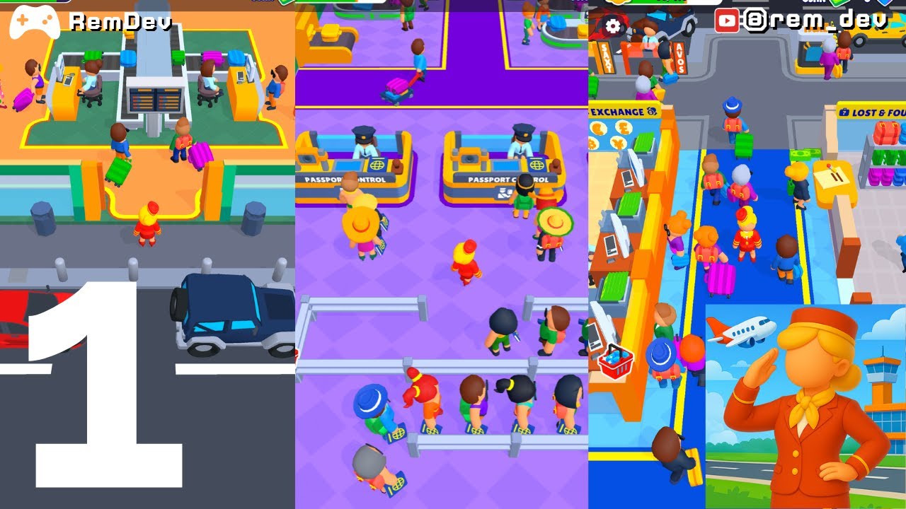 Airport Idle Gameplay Walkthrough Level 1 - Airport Sim Tycoon