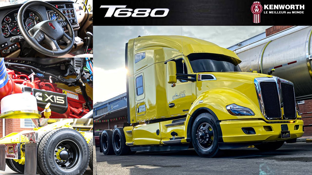Edición especial Rines dura black KENWORTH T680 2021 black and yellow 600 hp y caja de bajo 🇨🇴🇨🇴