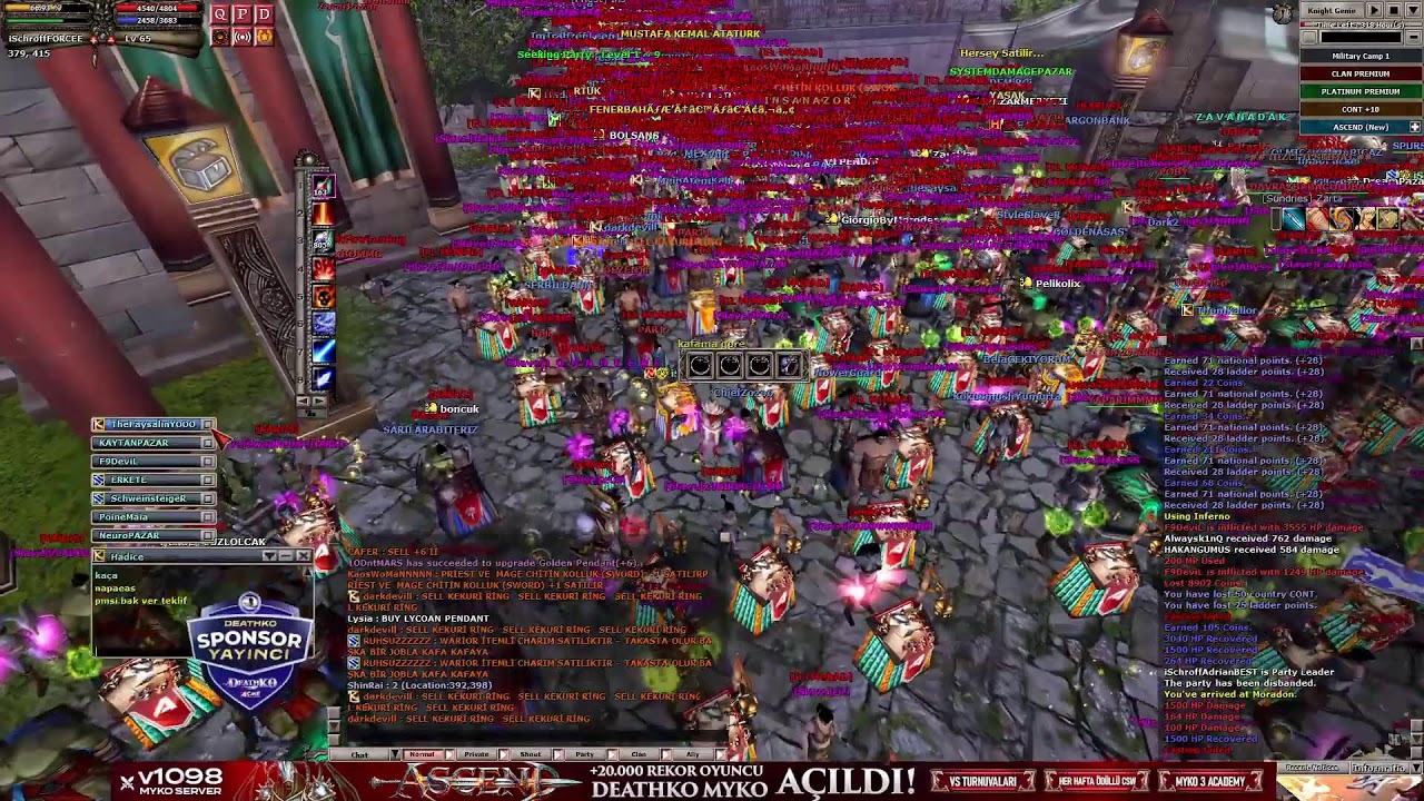 #DeathKO Myko ASCEND! - FORCEEEEEE PK  & FARM Yayını