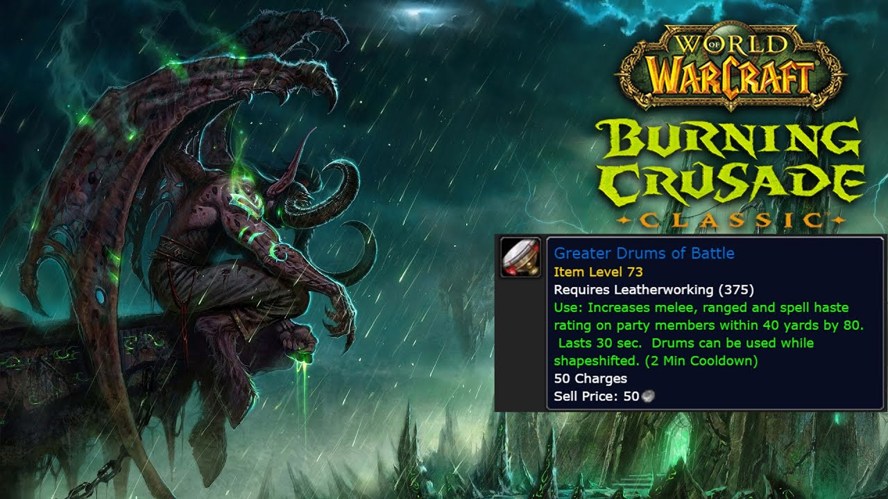 World of Warcraft: Burning Crusade Classic BETA - Greater Drums Datamined, Leatherworking Discussion