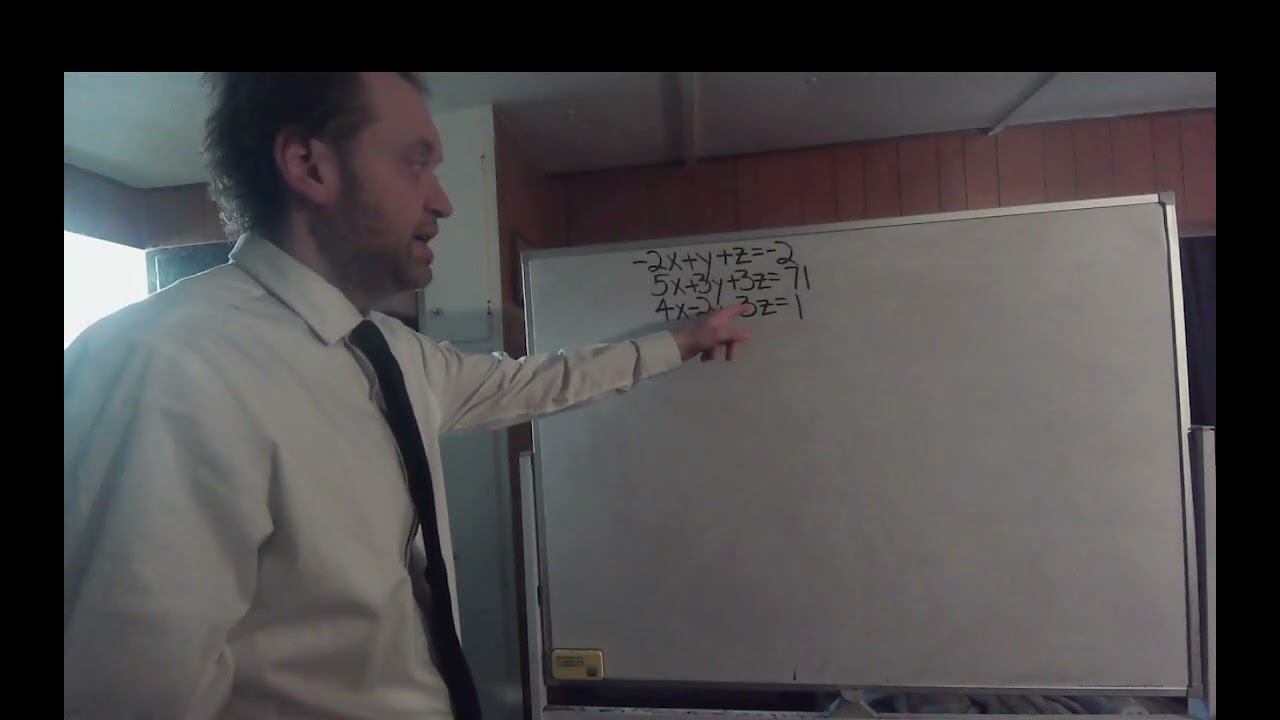 Solving Systems of Linear Equations in 3 Variables