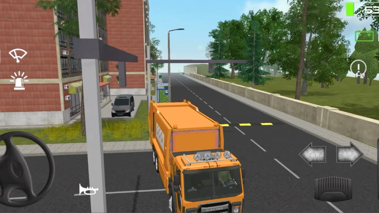 ELECTRIC POWER Orange Garbage Truck | Trash Truck Simulator Mobile Gameplay