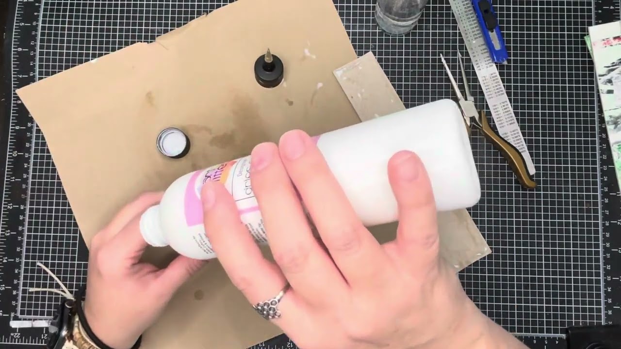Using trash to make a Journal Cover