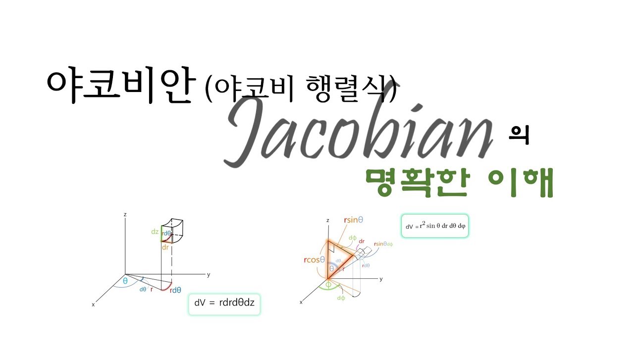 야코비안 (야코비 행렬식) 명확하게 이해하기