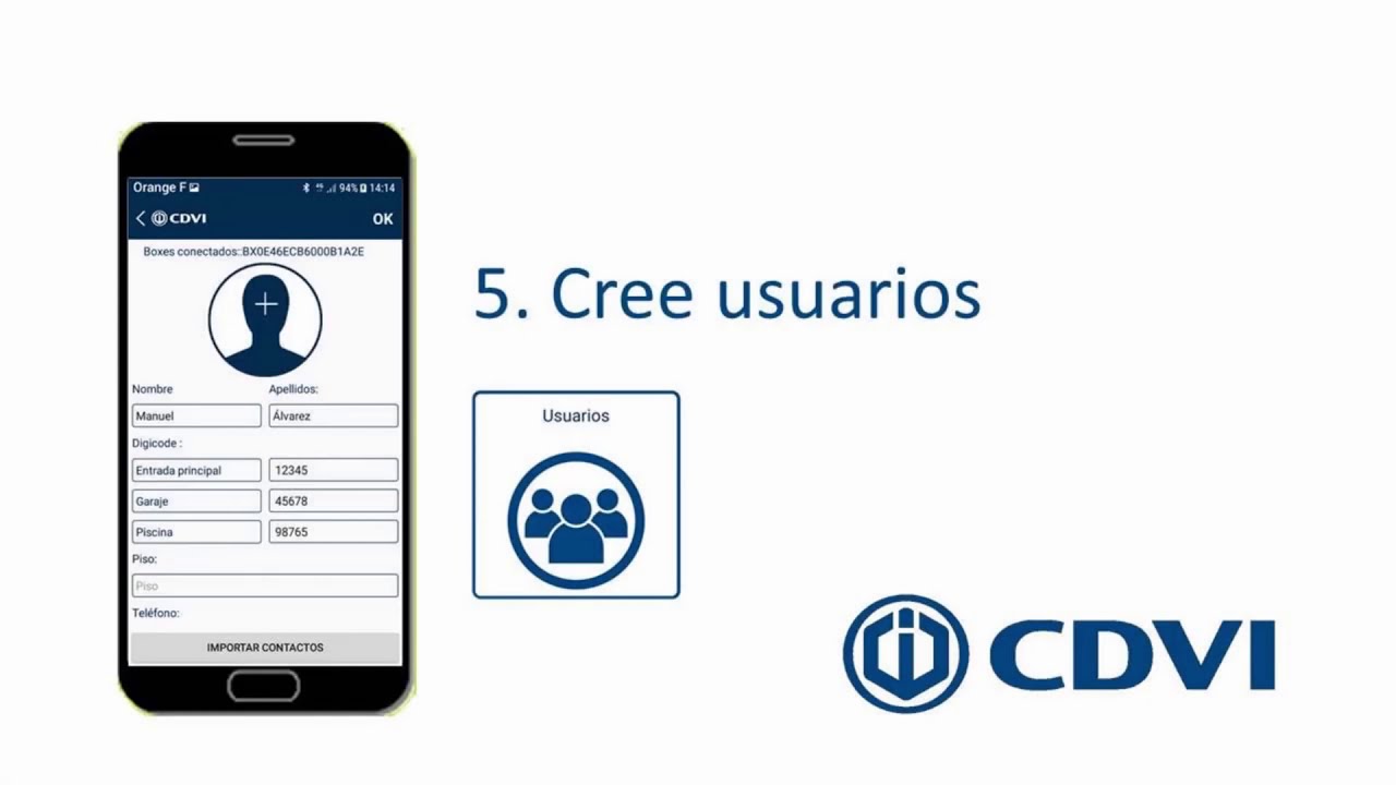 TECLADO AUTÓNOMO CDVI. GALEO BLUETOOTH.