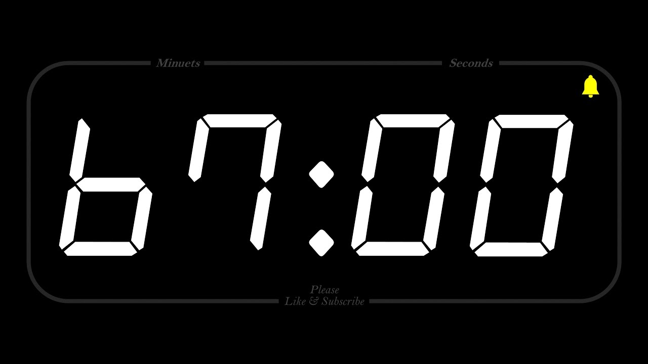 67 MINUTE - TIMER & ALARM - 1080p - COUNTDOWN