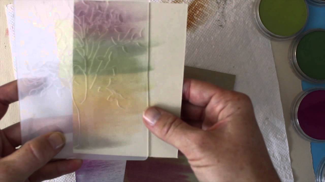 Embossed Fall Cards with PanPastels