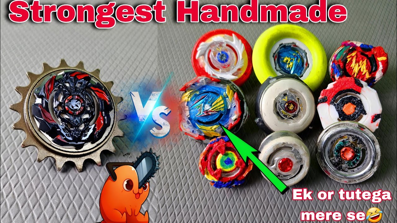 Chainsaw Beyblade Vs All Strongest Handmade Beyblades | How Many Gonna Win