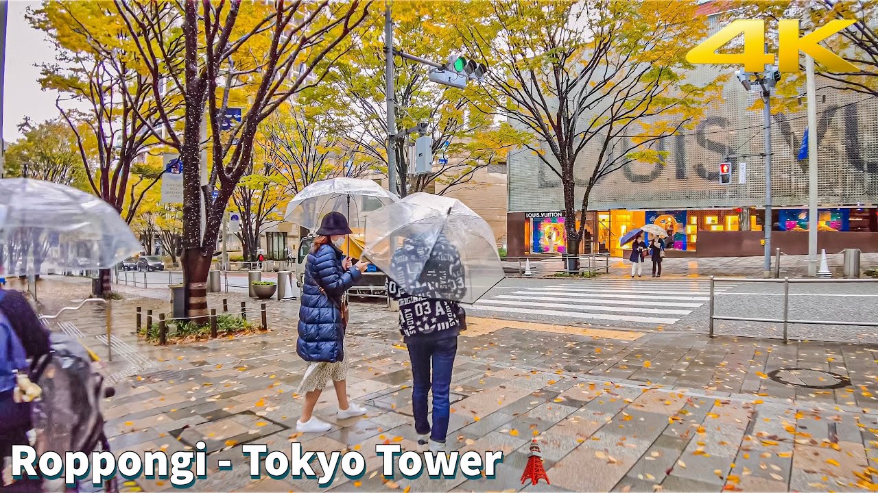 【4K】Tokyo Roppongi Hills Walk ☔️