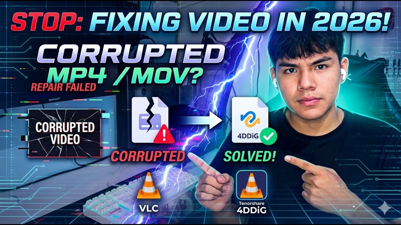 How to Repair Corrupted MP4/MOV Video Files in 2026 &ndash; VLC + Best Tools