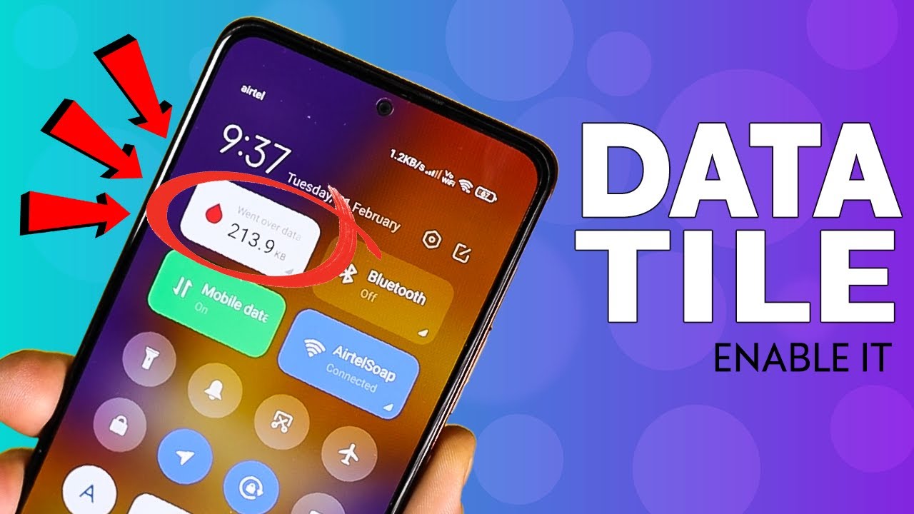 Enable Data Counter Tile in MIUI 12.5 Control Center - ROOT