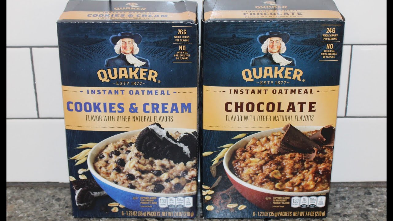 Quaker Instant Oatmeal: Cookies & Cream and Chocolate Review