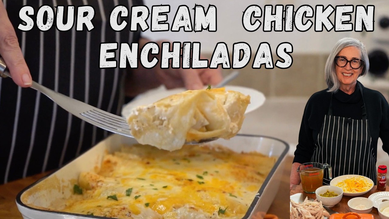 Sour Cream Chicken Enchiladas | Creamy & Cheesy Favorite