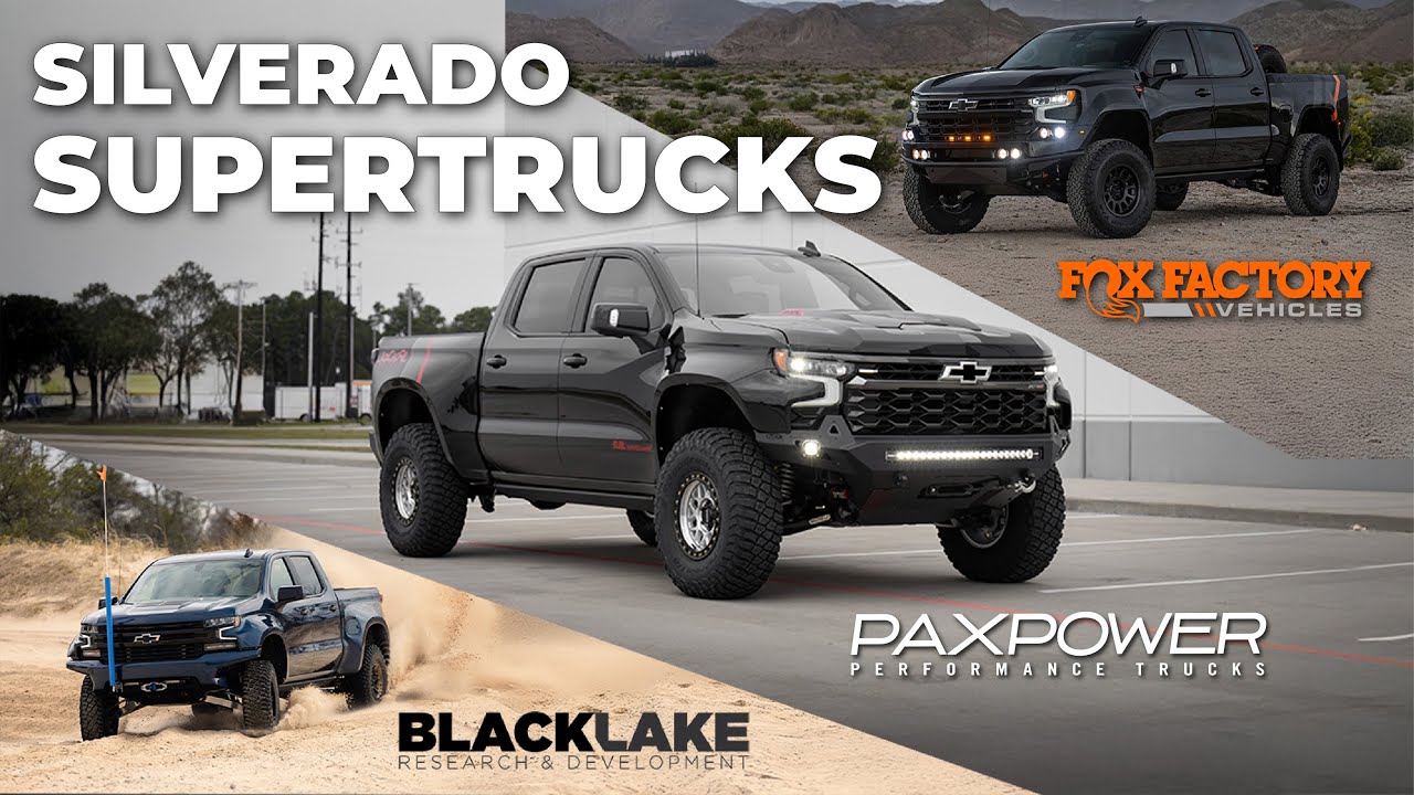 Supercharged Silverado Supertruck Shooting: PaxPower Jackal против Blacklake XT1 против Fox Factory