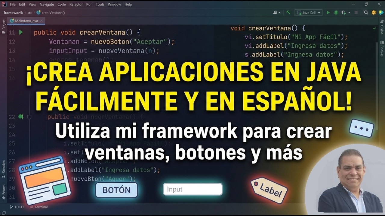 ¡Crea Aplicaciones en Java de Forma Fácil y en Español con mi Framework!