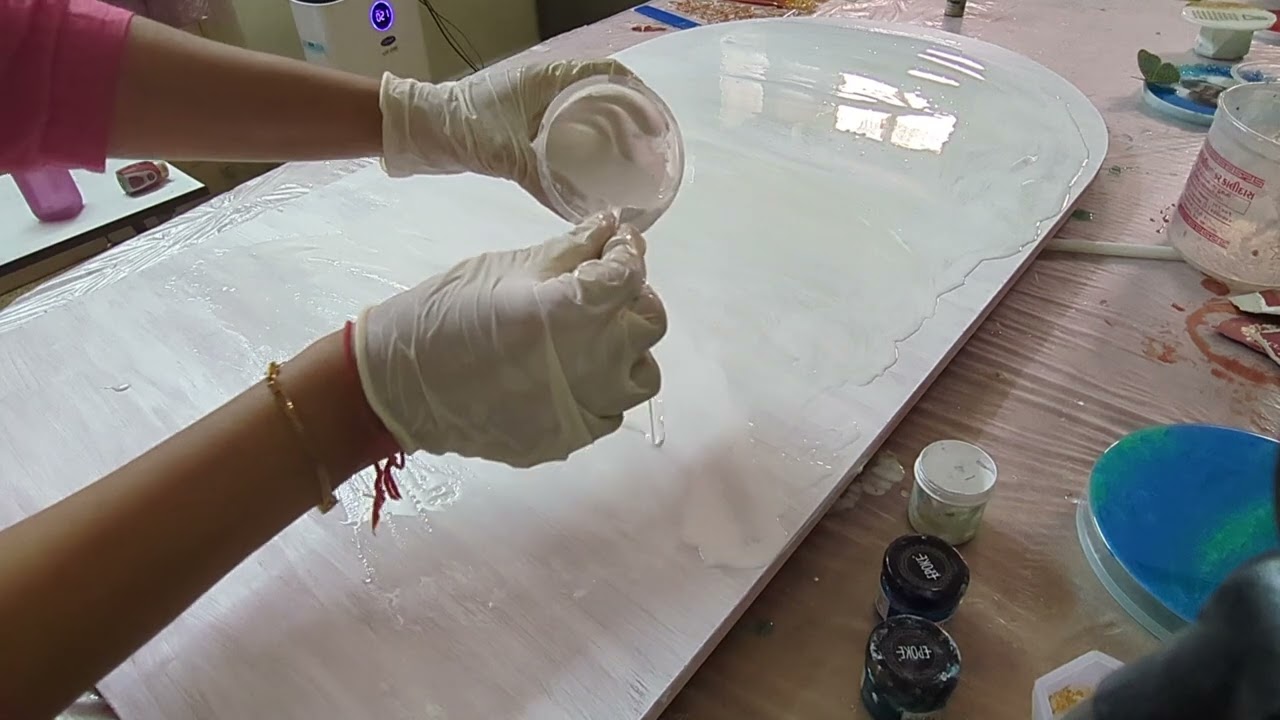 How to give marble effect in resin art | Resin art #61