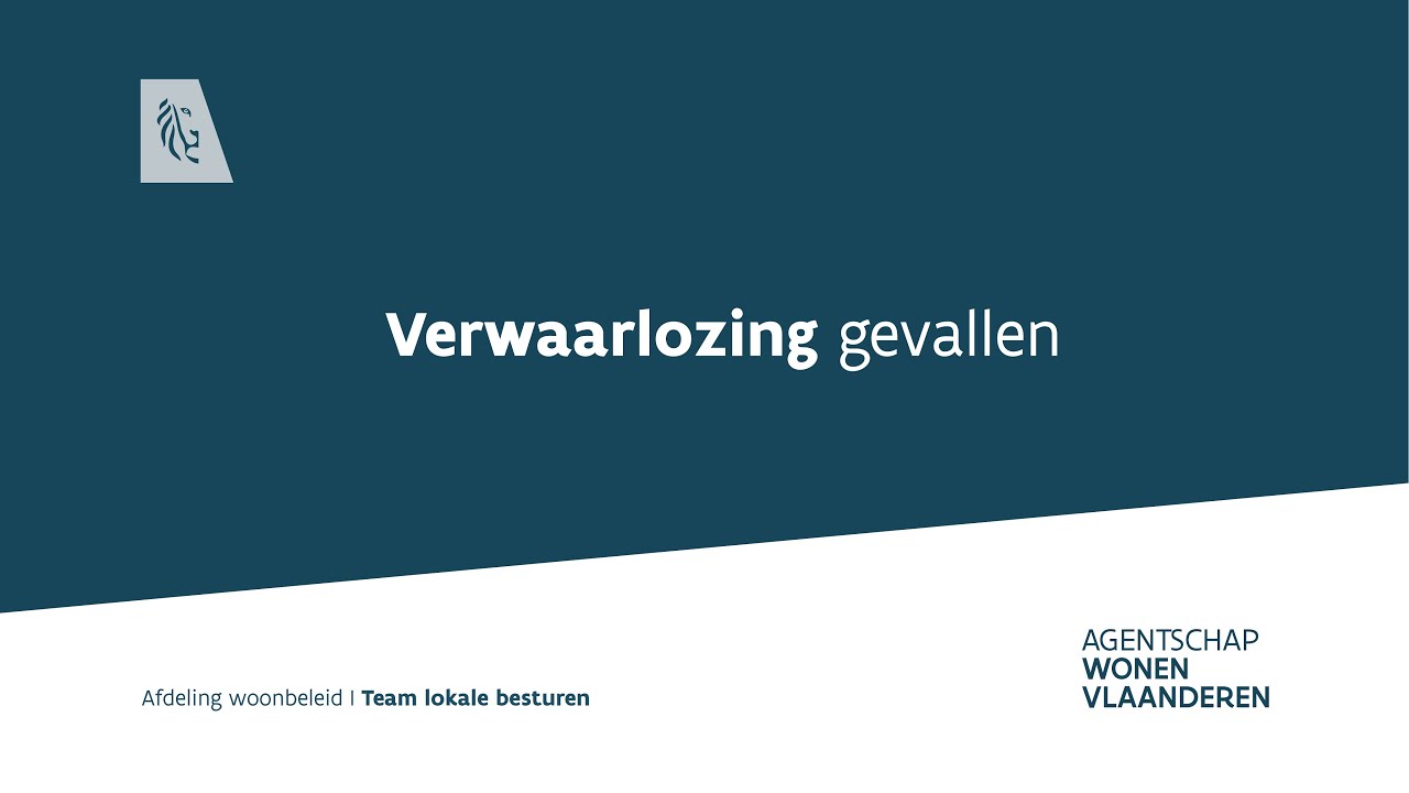 Verwaarlozing Gevallen - team lokale besturen I Agentschap Wonen-Vlaanderen