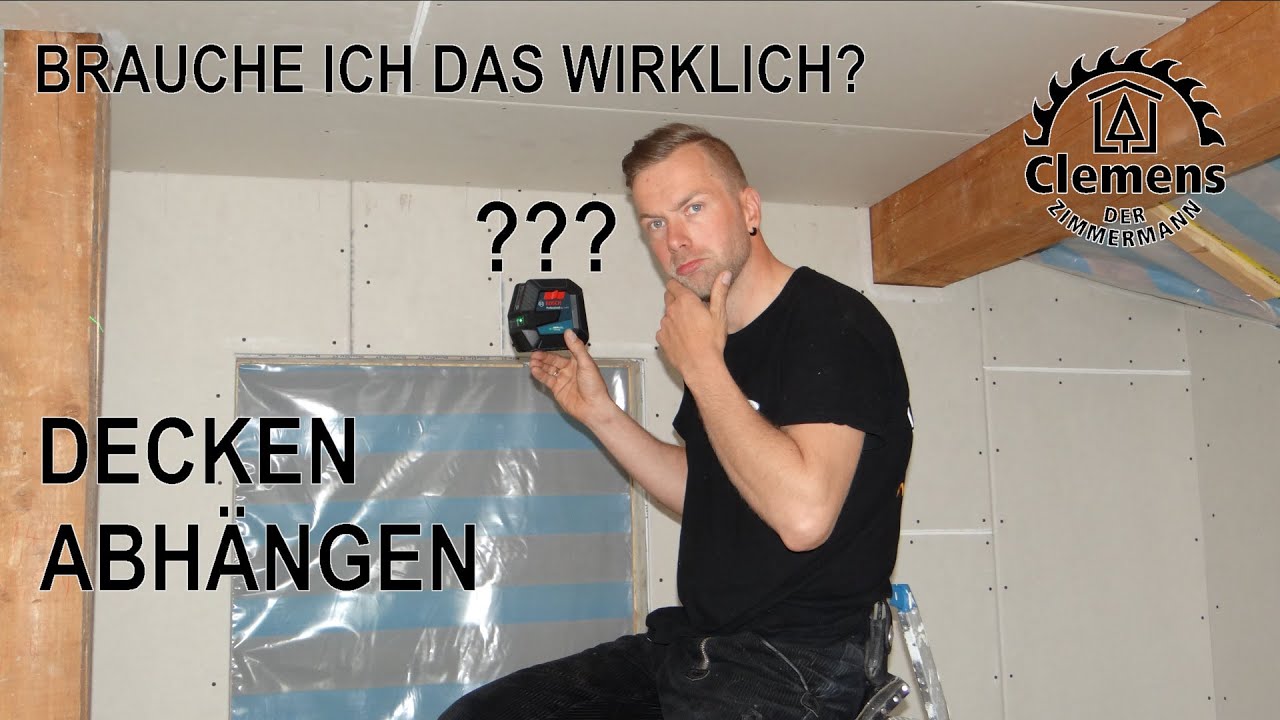 DIY - Decke abh&auml;ngen mit Holz und Justierschrauben 🔨