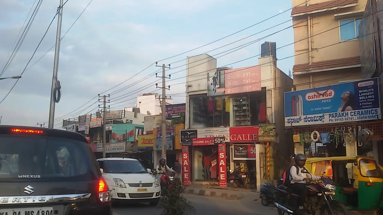 old yelahanka road and kogilu cross in bangalore (india)