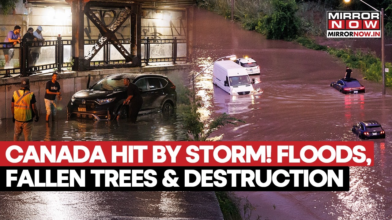Toronto Storm Chaos: Torrential Rain Floods Streets, Submerges Cars & Topples Trees Across City