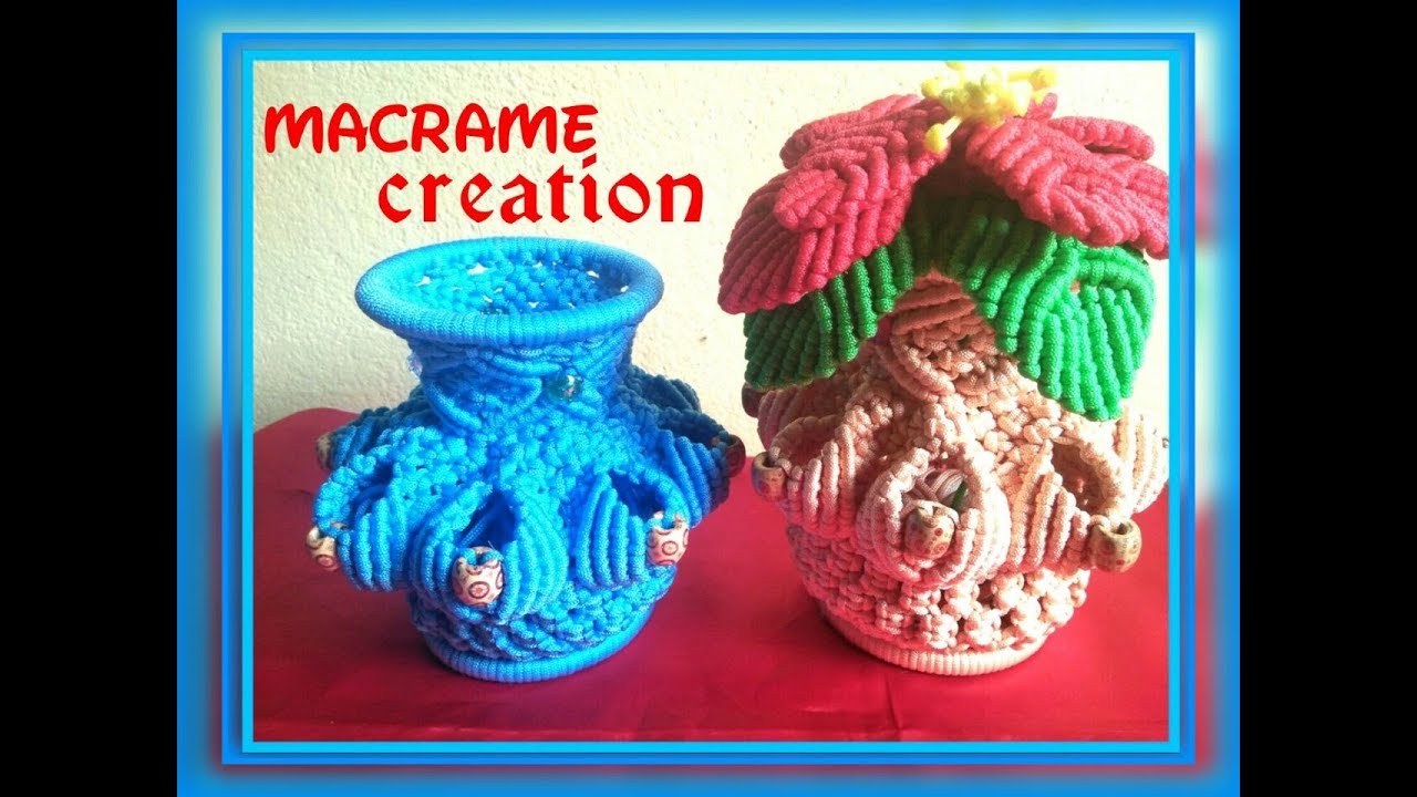 How to make macrame flower vase/pot tutorial in hindi part -1
