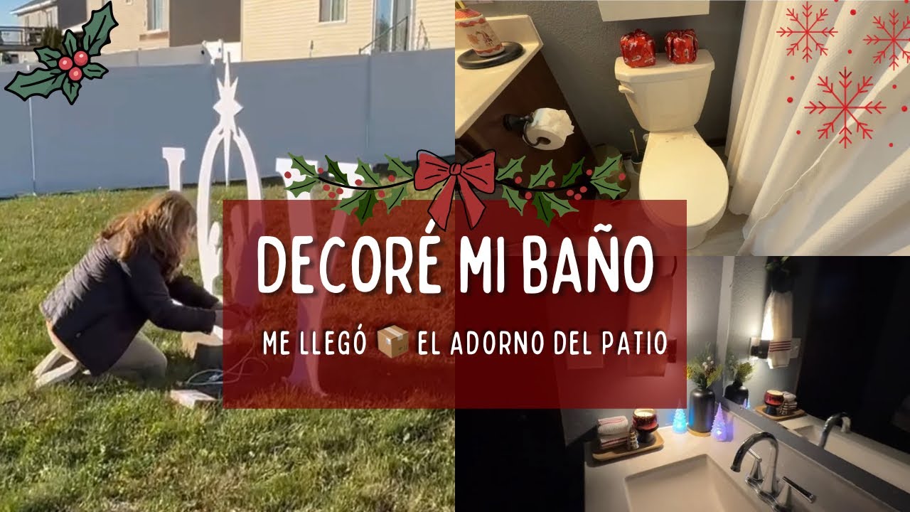 Decoré mi baño 🛁 para Navidad 🎄⛄️✨✨