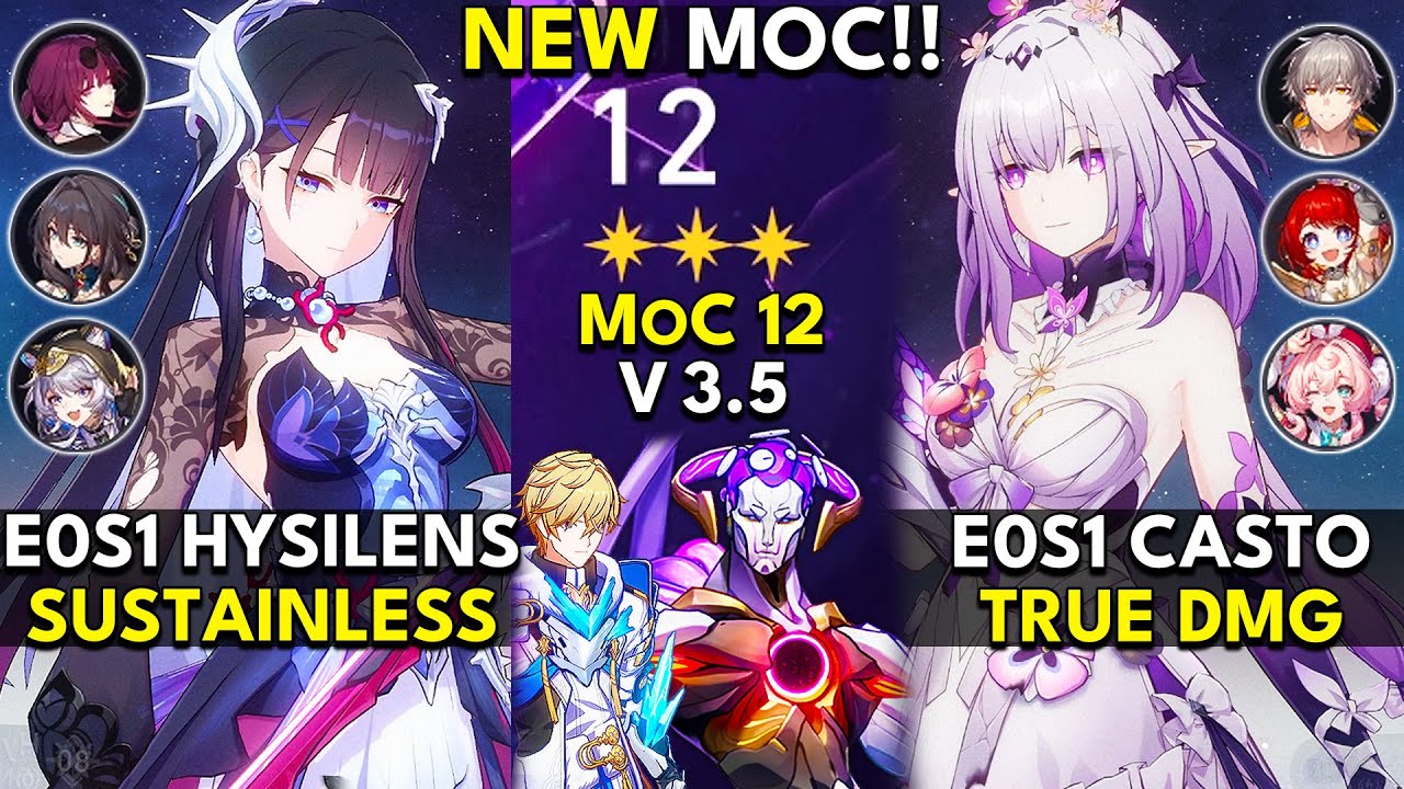 E0S1 Hysilens Sustainless & E0S1 Castorice True DMG | Memory of Chaos Floor 12 (3 Stars) | HSR 3.5