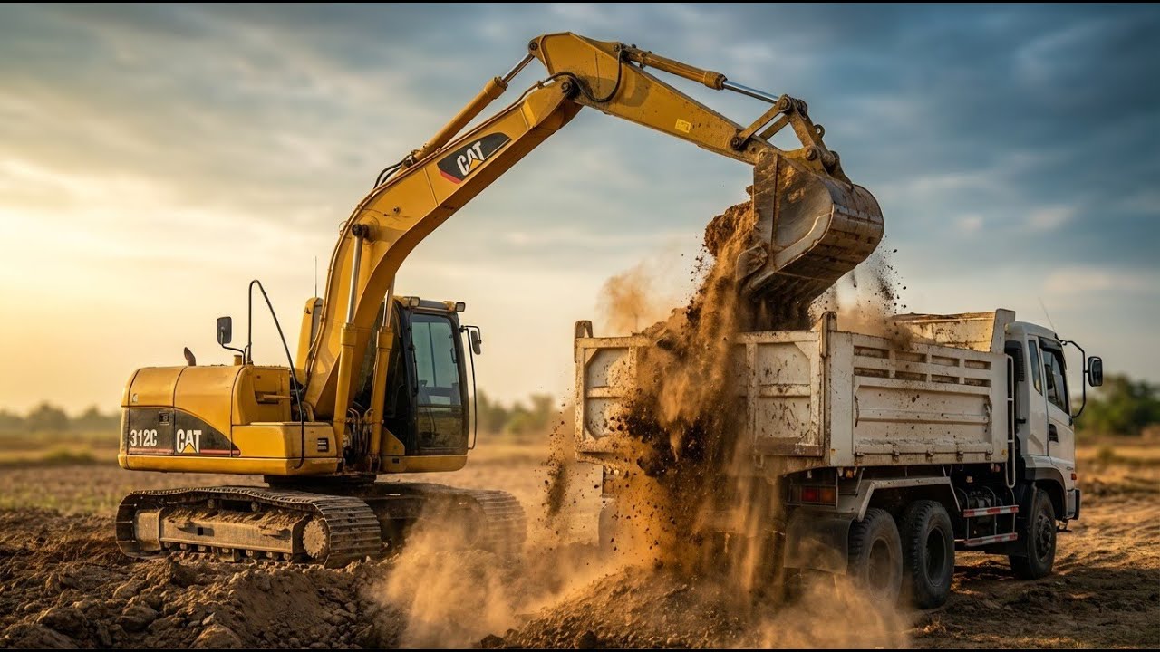 Heavy Machines at Work 🚜 Bulldozer, Excavator & Dump Truck in Real Field Operations
